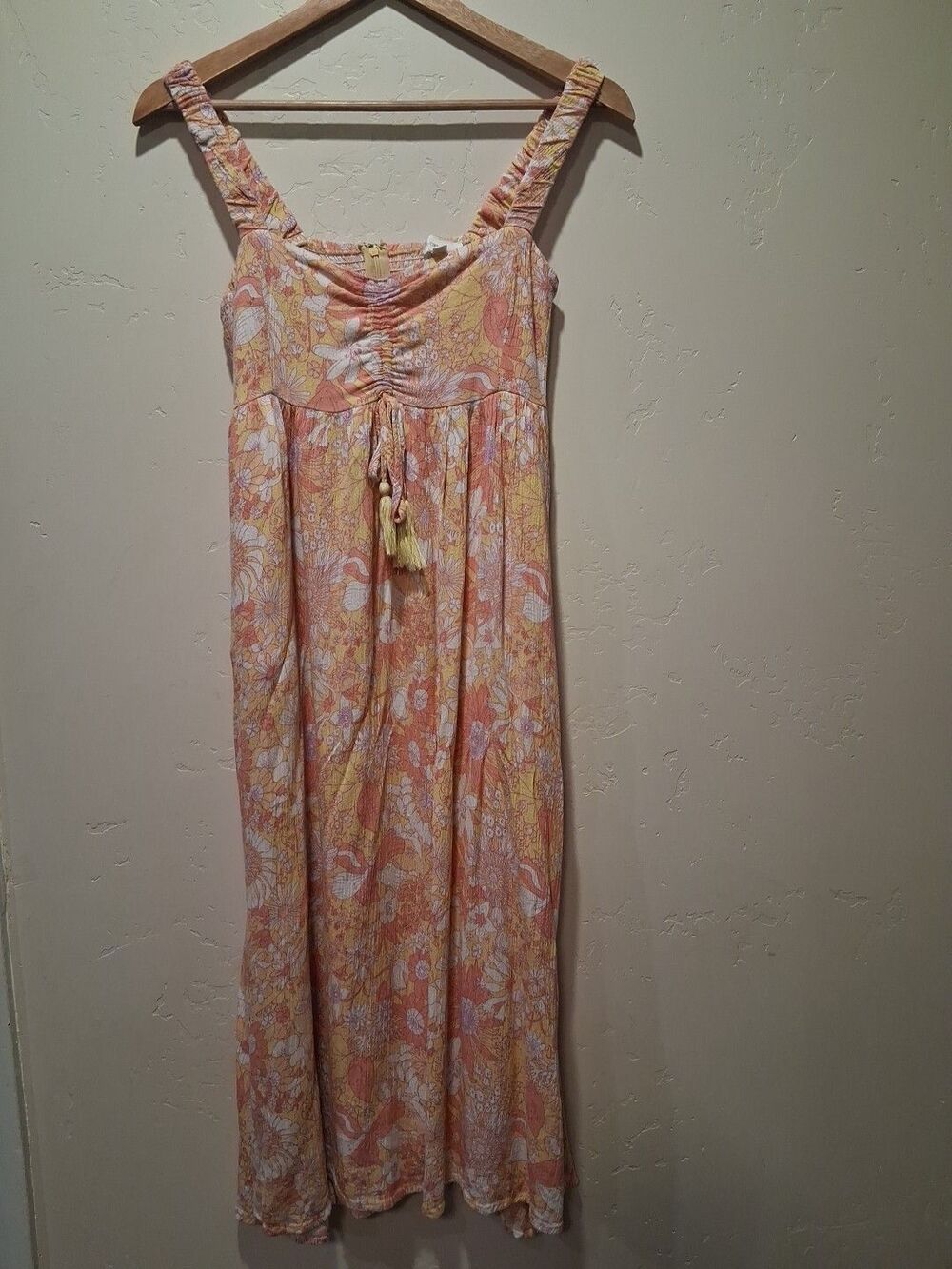 Hersy Wmn’s Dress Sz S Babydoll Y2K Romantic Floral Fairy Midi Cottagecore Beach